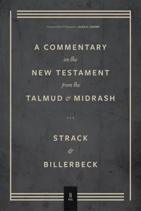 Commentary on the New Testament from the Talmud and Midrash_cover