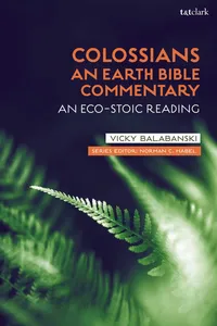 Colossians: An Earth Bible Commentary_cover