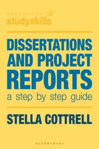 Dissertations and Project Reports_cover