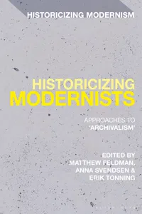 Historicizing Modernists_cover