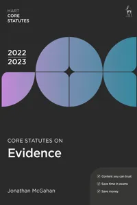 Core Statutes on Evidence 2022-23_cover