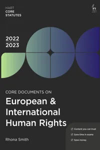 Core Documents on European & International Human Rights 2022-23_cover