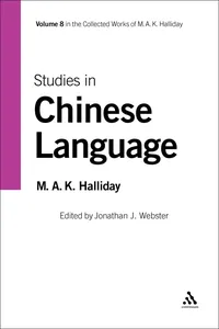 Studies in Chinese Language_cover