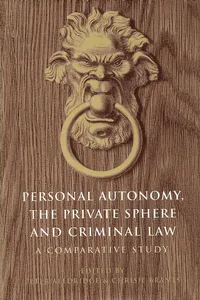 Personal Autonomy, the Private Sphere and Criminal Law_cover