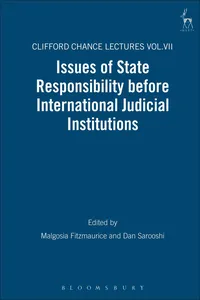 Issues of State Responsibility before International Judicial Institutions_cover