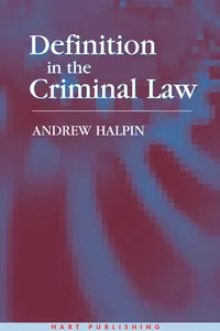 Definition in the Criminal Law_cover