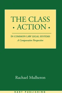 The Class Action in Common Law Legal Systems_cover