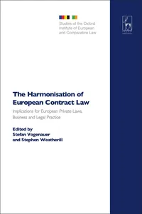 The Harmonisation of European Contract Law_cover