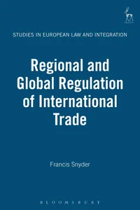 Regional and Global Regulation of International Trade_cover