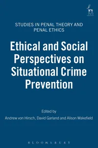 Ethical and Social Perspectives on Situational Crime Prevention_cover