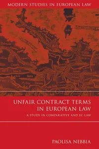 Unfair Contract Terms in European Law_cover