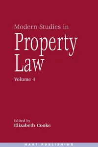 Modern Studies in Property Law - Volume 4_cover