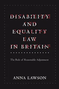 Disability and Equality Law in Britain_cover