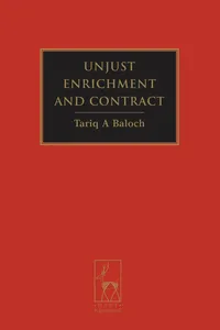 Unjust Enrichment and Contract_cover