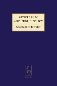 Article 81 EC and Public Policy_cover