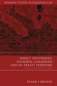 Direct Investment, National Champions and EU Treaty Freedoms_cover