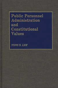 Public Personnel Administration and Constitutional Values_cover