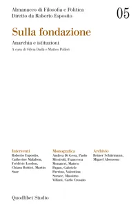 Almanacco di Filosofia e Politica 5. Sulla fondazione_cover