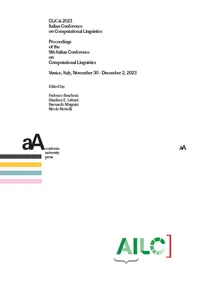 Proceedings of the 9th Italian Conference on Computational Linguistics CLiC-it 2023_cover