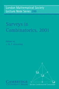 Surveys in Combinatorics, 2001_cover
