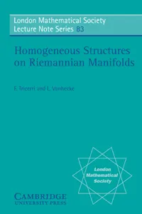 Homogeneous Structures on Riemannian Manifolds_cover