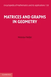 Matrices and Graphs in Geometry_cover