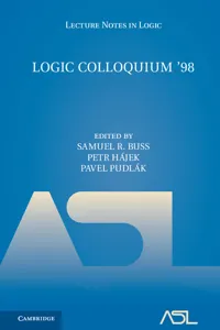 Logic Colloquium '98_cover