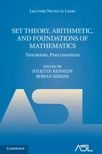 Set Theory, Arithmetic, and Foundations of Mathematics_cover