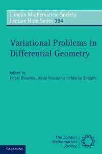 Variational Problems in Differential Geometry_cover