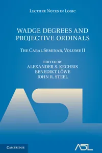 Wadge Degrees and Projective Ordinals_cover