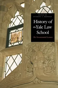 History of the Yale Law School_cover