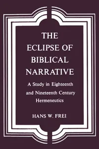 The Eclipse of Biblical Narrative_cover