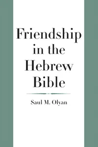 Friendship in the Hebrew Bible_cover