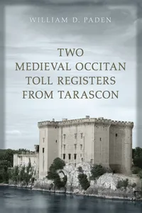 Two Medieval Occitan Toll Registers from Tarascon_cover