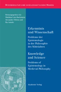 Erkenntnis und Wissenschaft/ Knowledge and Science_cover