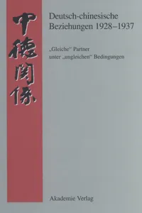 Deutsch-chinesische Beziehungen 1928-1937_cover