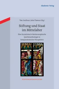 Stiftung und Staat im Mittelalter_cover