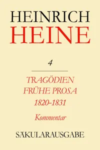 Tragödien. Frühe Prosa 1820-1831. Kommentar_cover