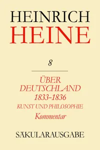 Über Deutschland 1833-1836. Aufsätze über Kunst und Philosophie. Kommentar_cover