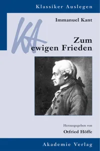 Immanuel Kant: Zum ewigen Frieden_cover