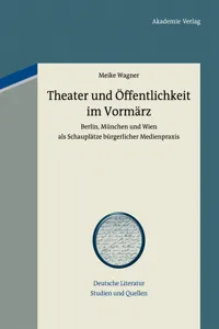 Theater und Öffentlichkeit im Vormärz_cover