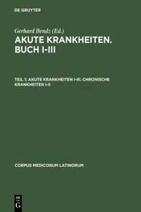 Akute Krankheiten I–III. Chronische Krankheiten I–II_cover