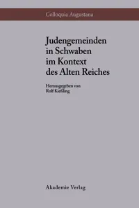 Judengemeinden in Schwaben im Kontext des Alten Reiches_cover