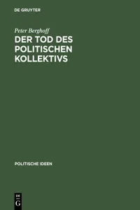 Der Tod des politischen Kollektivs_cover