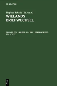 Briefe Juli 1802 - Dezember 1805, Teil 1: Text_cover