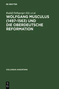 Wolfgang Musculus und die oberdeutsche Reformation_cover