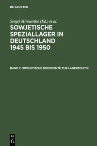 Sowjetische Dokumente zur Lagerpolitik_cover