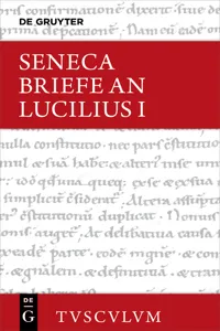 Lucius Annaeus Seneca: Epistulae morales ad Lucilium / Briefe an Lucilius. Band I_cover