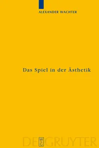 Das Spiel in der Ästhetik_cover