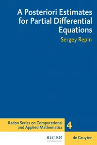 A Posteriori Estimates for Partial Differential Equations_cover